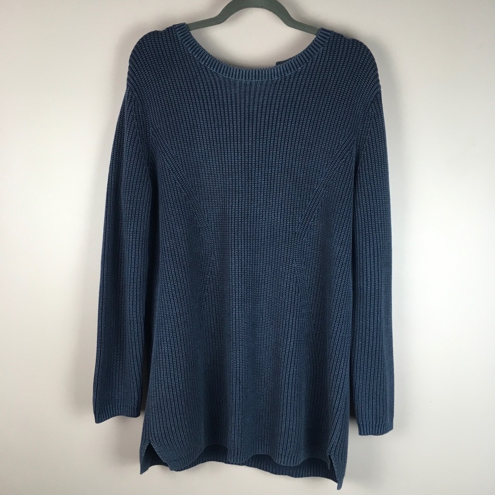 Caslon Tie Back Tunic Sweater L